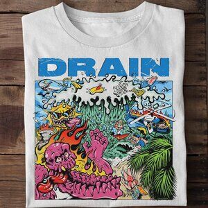 Drain Band Tour 2025 T-Shirt Hardcore Punk Poster Shirt Music Fan Gift Tee 79